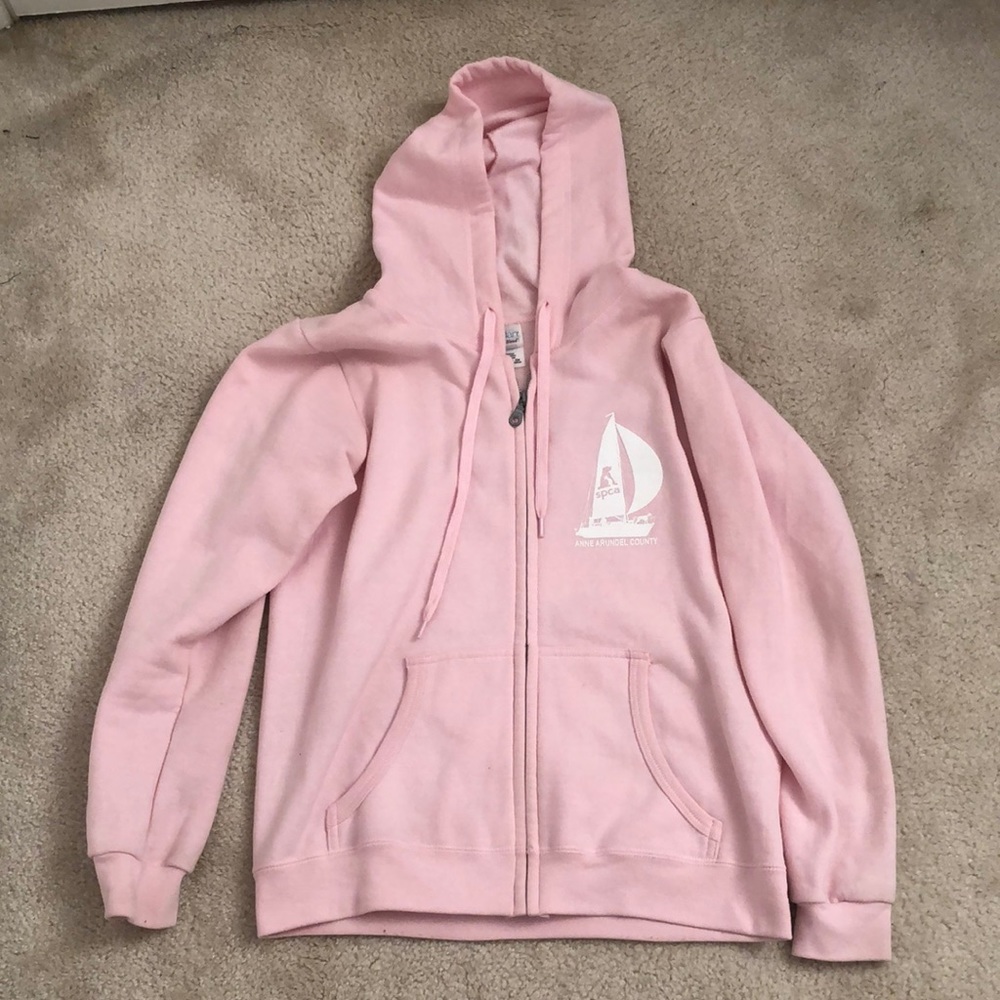 Woman’s Pink Zip Up Hoodie